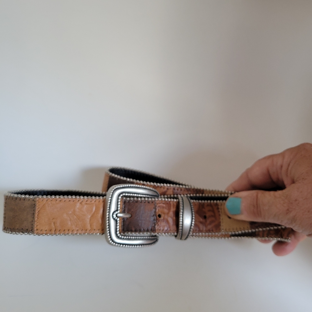 Elite Accessories Womens Vegan Patchwork Belt